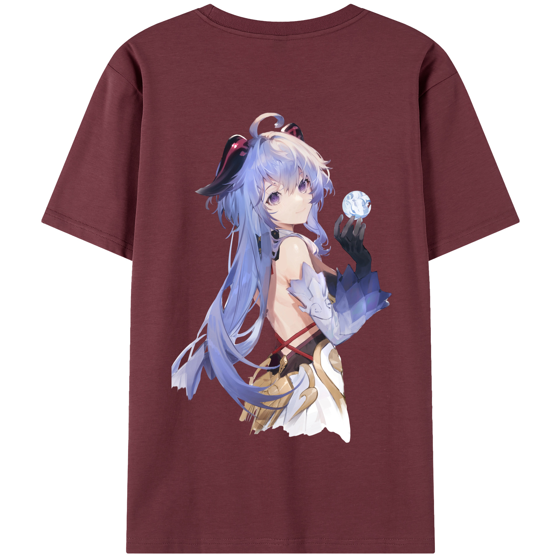 げんし神 甘雨 かんう genshin Ganyu 綿100％半袖Tシャツ（背面プリント）